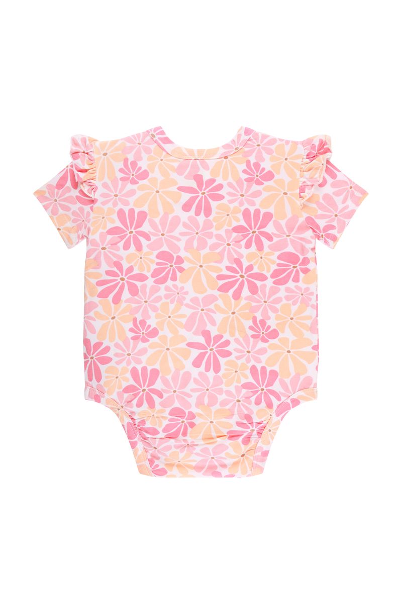 Bodysuit | Short Sleeve with Frill - Palm Cove