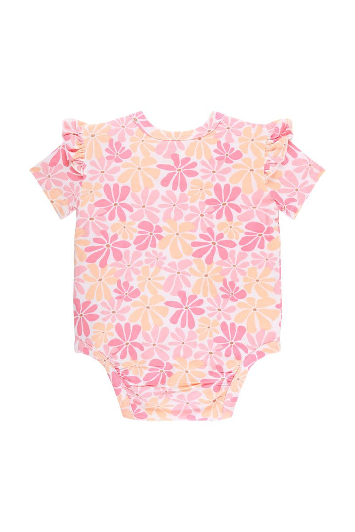 Bodysuit | Short Sleeve with Frill - Palm Cove