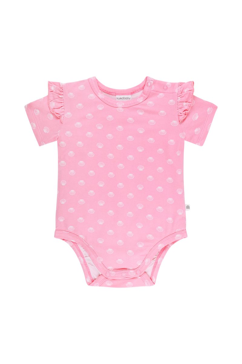 Bodysuit | Short Sleeve with Frill - Seashells