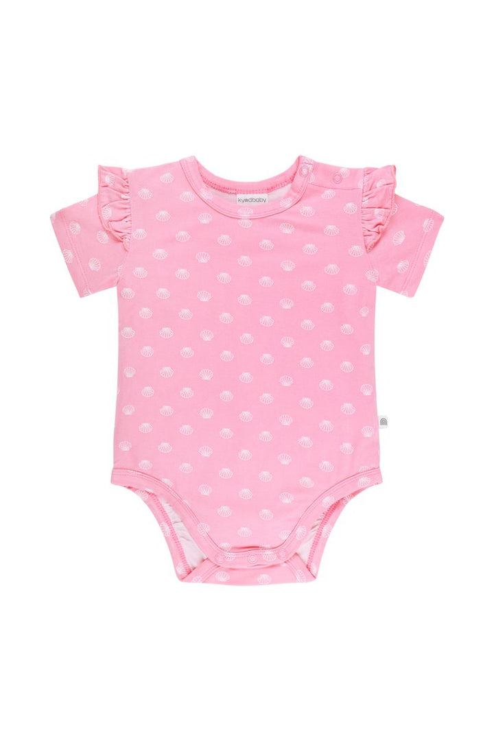 Bodysuit | Short Sleeve with Frill - Seashells