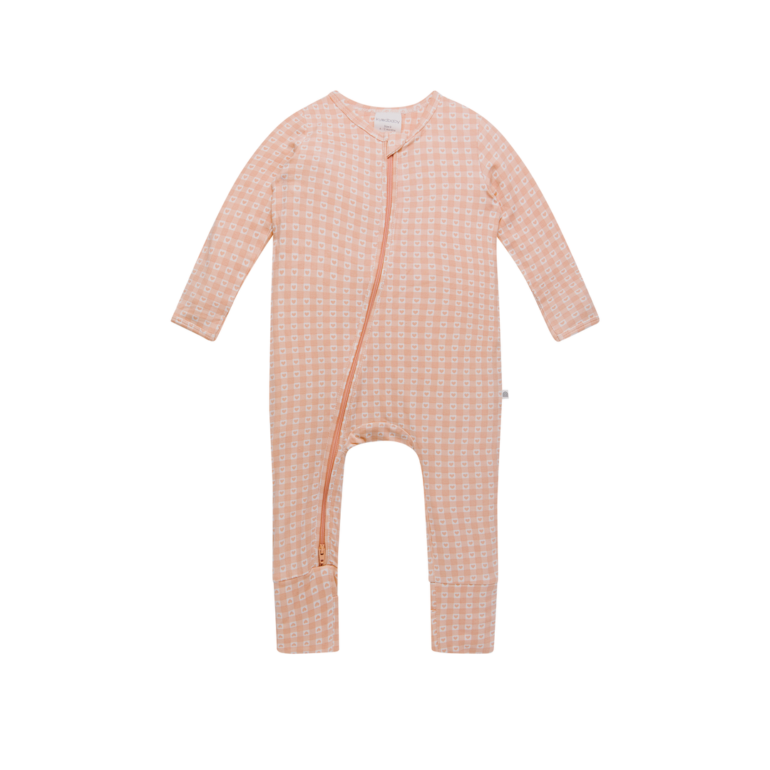 Onesie | Day or Night - Heart Gingham