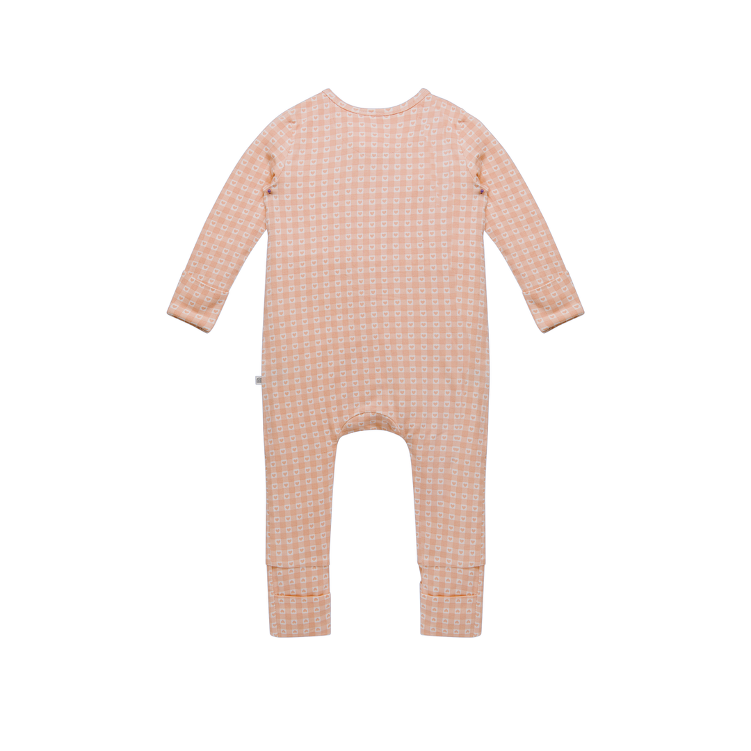 Onesie | Day or Night - Heart Gingham