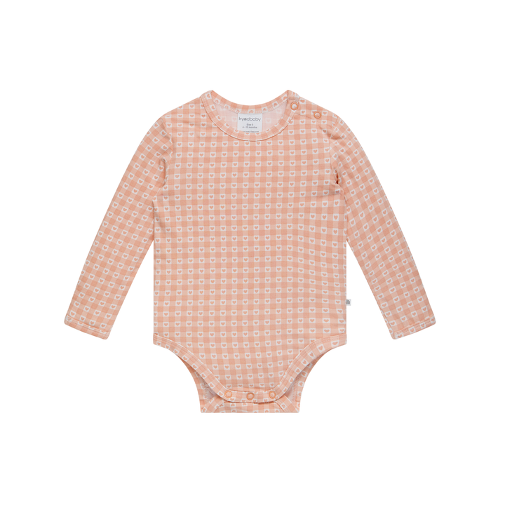 Bodysuit | Long Sleeve - Heart Gingham