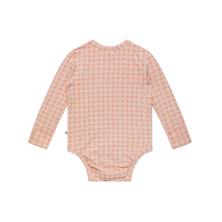 Bodysuit | Long Sleeve - Heart Gingham