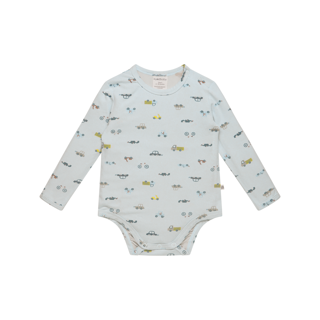 Bodysuit | Long Sleeve - Blue Haze Cars