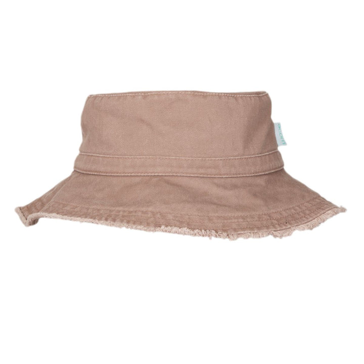 Adult Frayed Bucket Hat -  Mocha