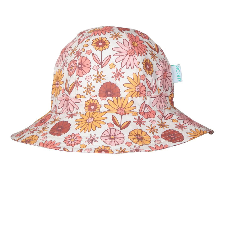 Hat | Wide Brim - Retro Blooms