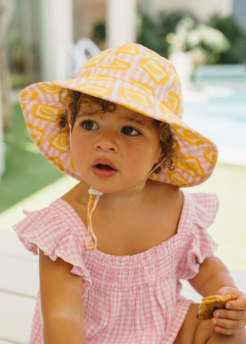 Hat | Wide Brim - Lemonade Stripe