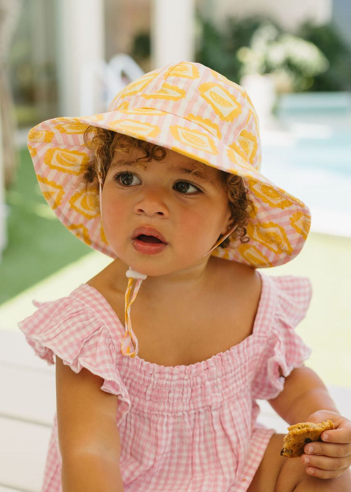 Hat | Wide Brim - Lemonade Stripe