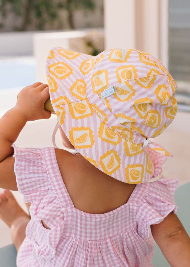 Hat | Wide Brim - Lemonade Stripe