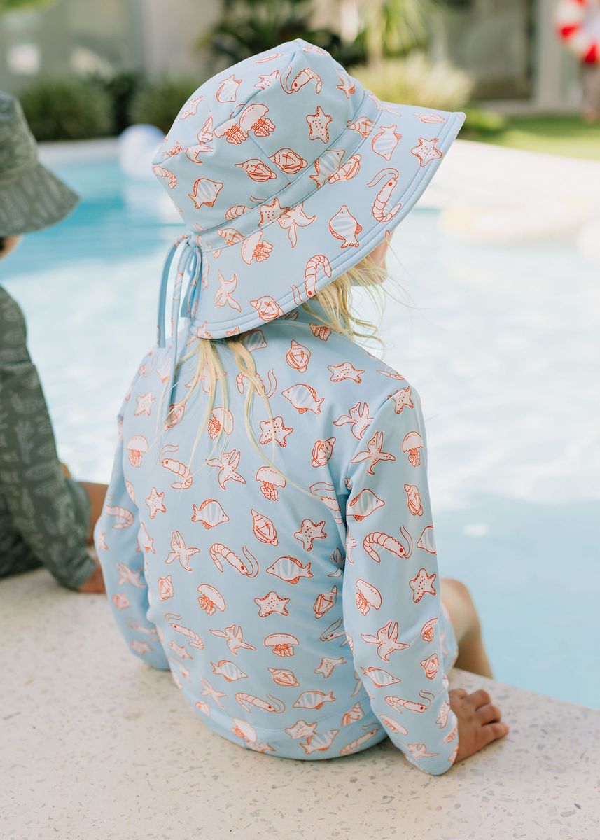 Swim Hat | Wide Brim - Marine Friends