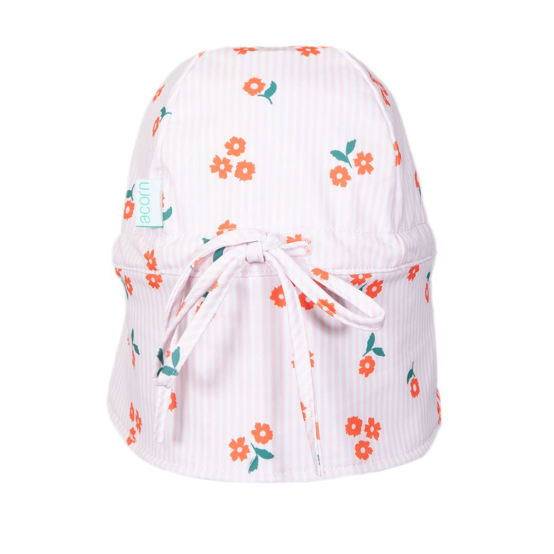 Hat | Swim Flap Cap - Striped Posy
