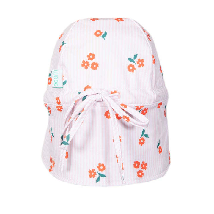 Hat | Swim Flap Cap - Striped Posy