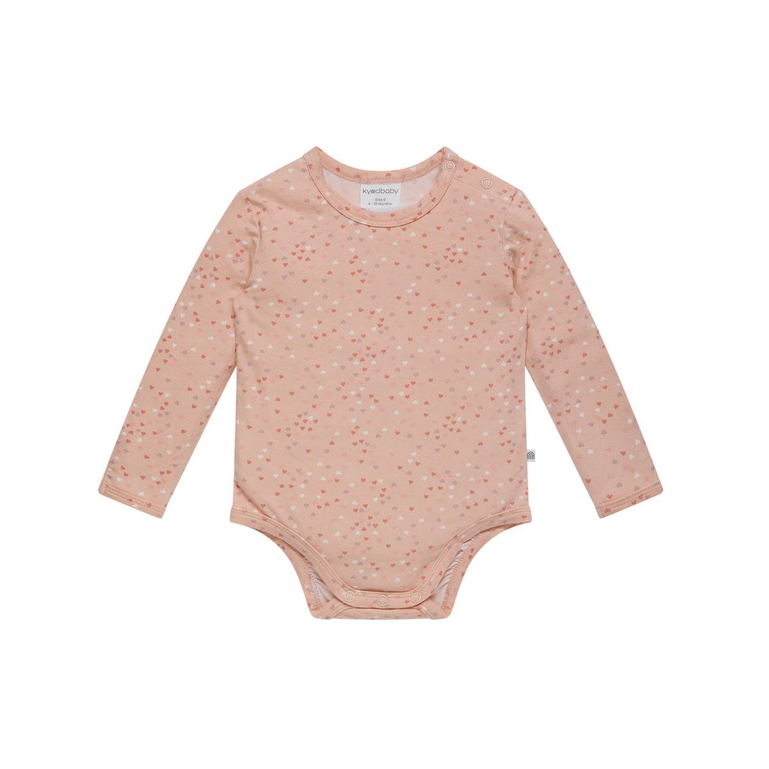 Bodysuit | Long Sleeve - Pink Heart