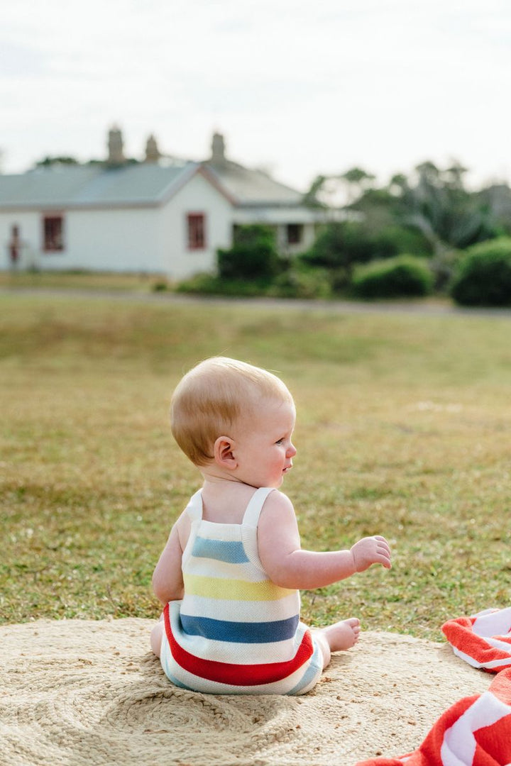 Knit Romper | Miffy - Multi Stripe