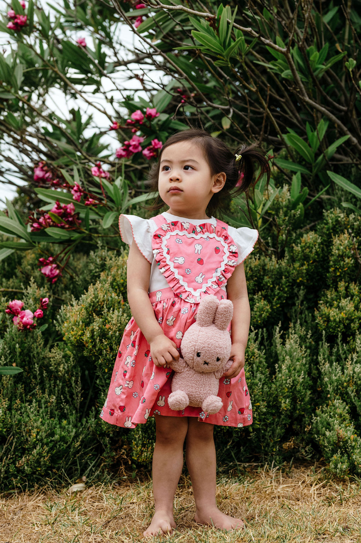 Heart Pinafore | Miffy - Strawberry