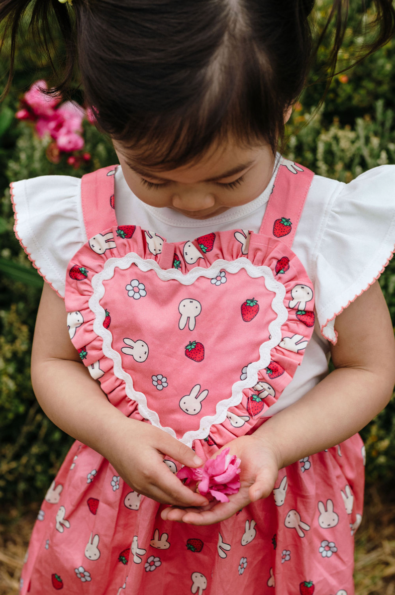 Heart Pinafore | Miffy - Strawberry