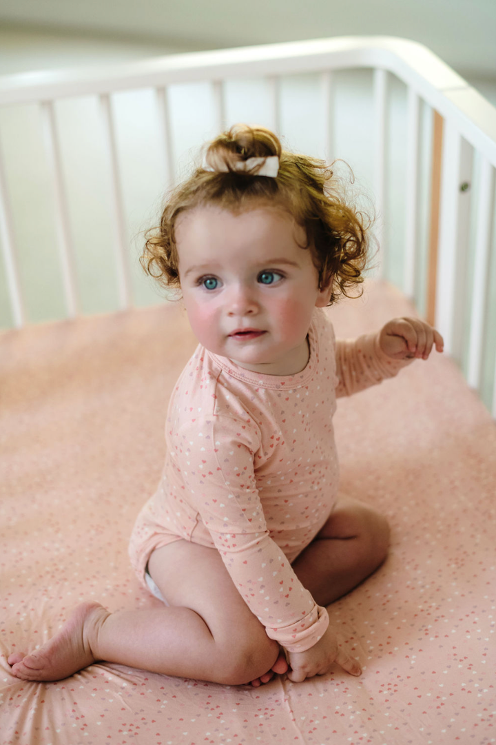 Bodysuit | Long Sleeve - Pink Heart