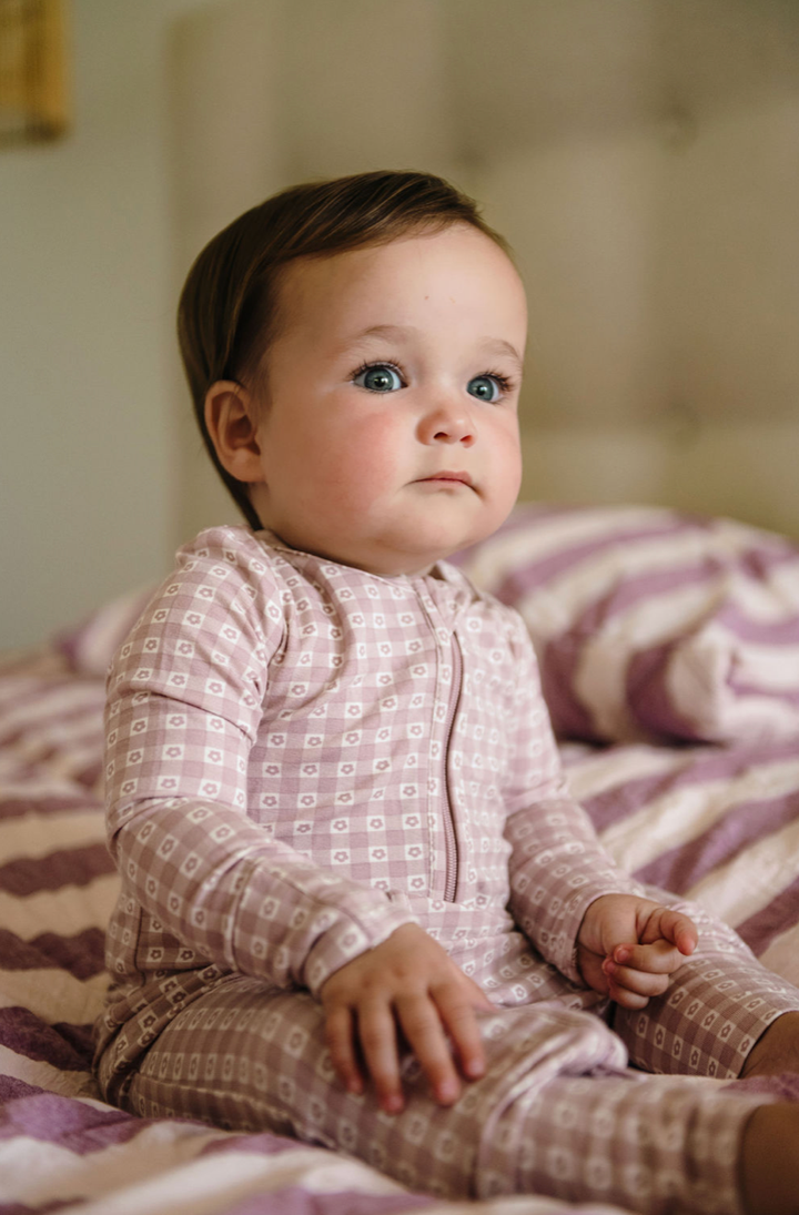 Onesie | Day or Night - Flower Gingham