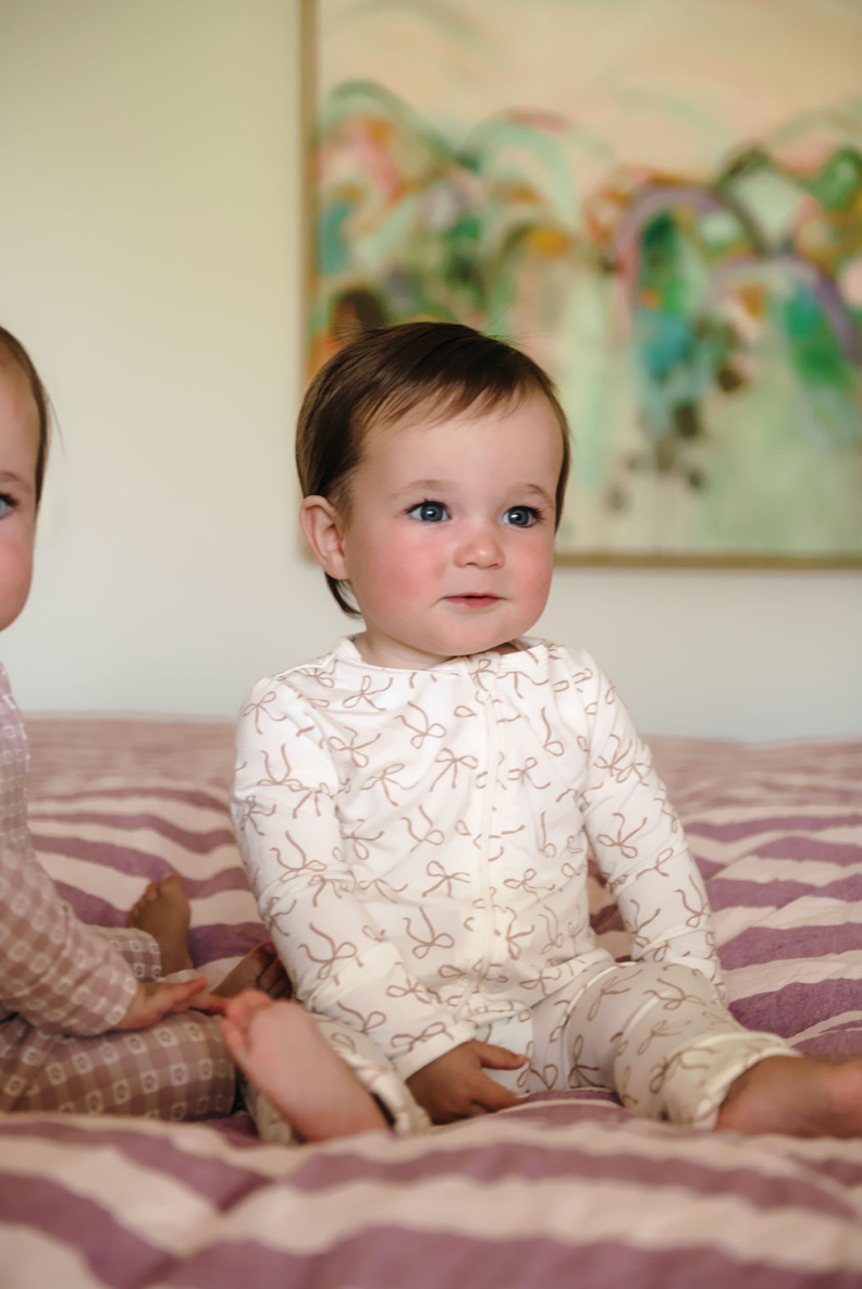 Onesie | Day or Night - Ivory Bow