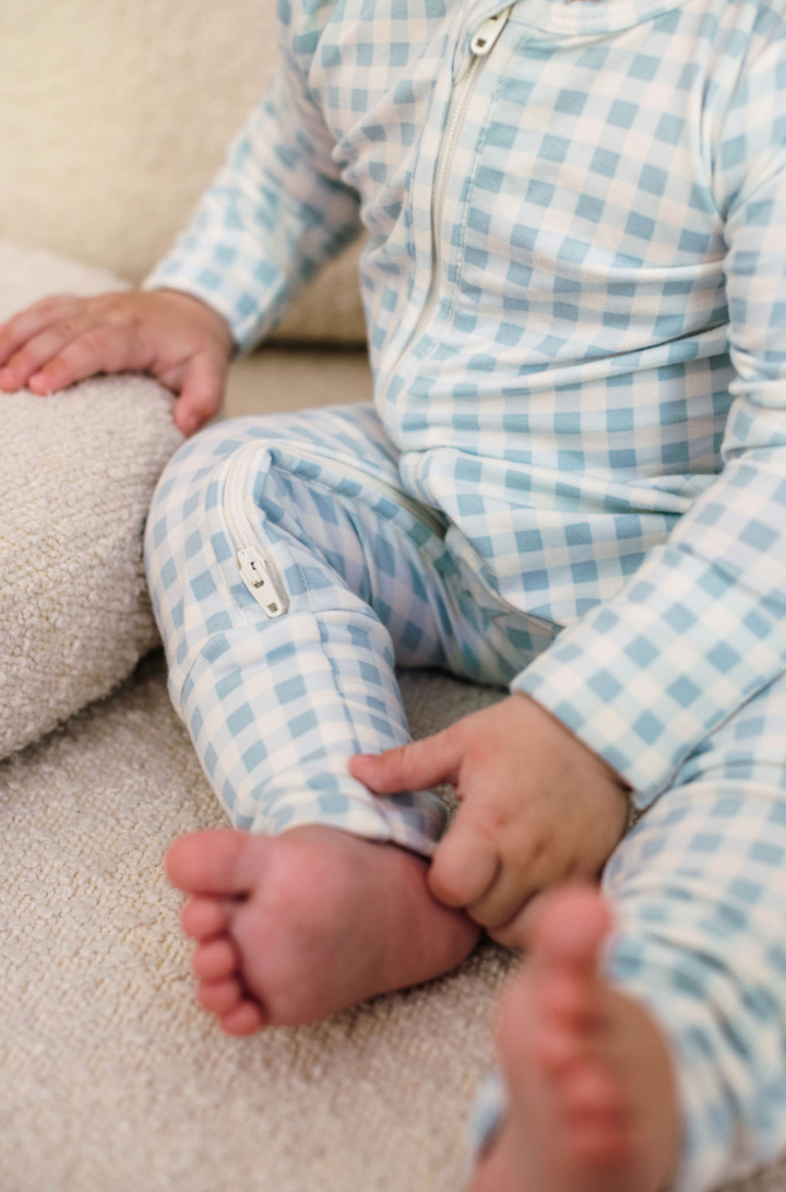 Onesie | Day or Night - Blue Gingham