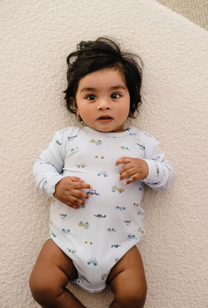 Bodysuit | Long Sleeve - Blue Haze Cars