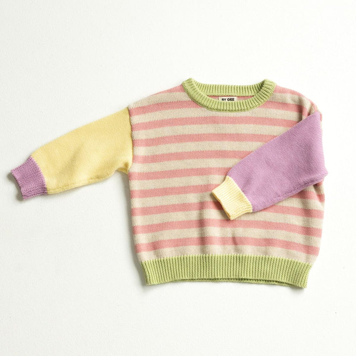 Colour Block Knitted Set - Sherbert