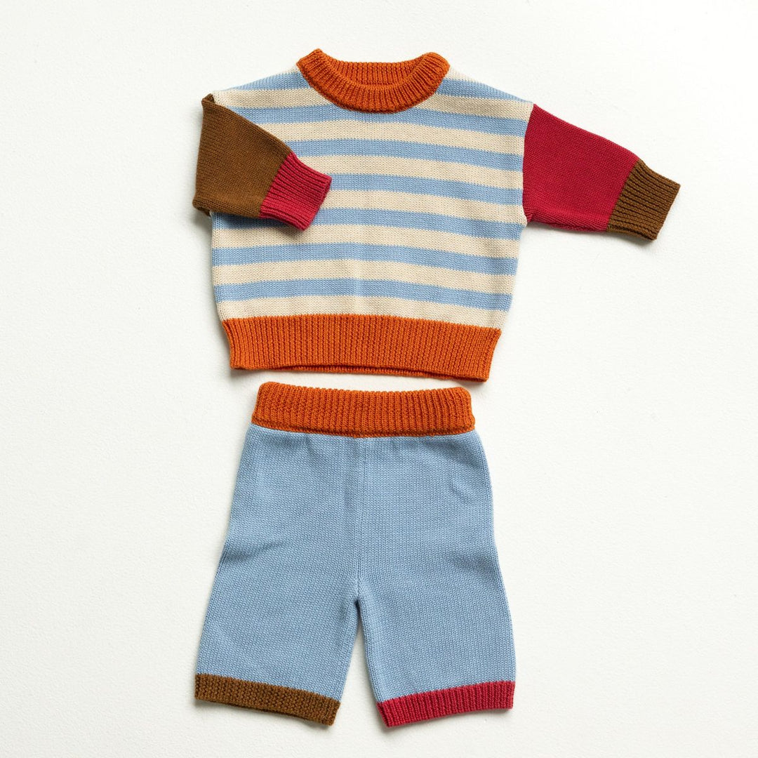 Colour Block Knitted Set - Jaffa