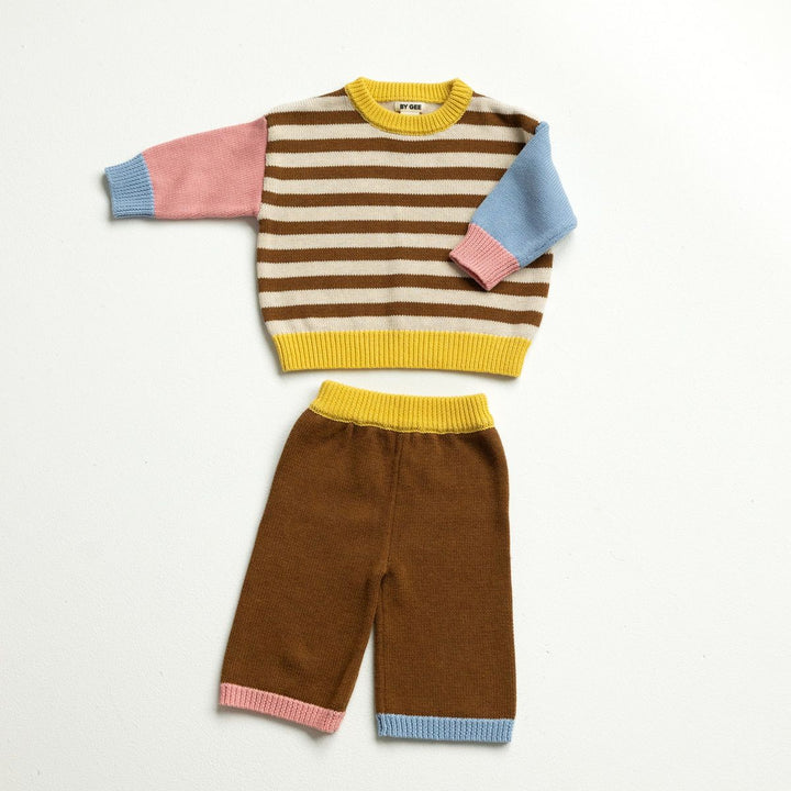 Colour Block Knitted Set - Sundae