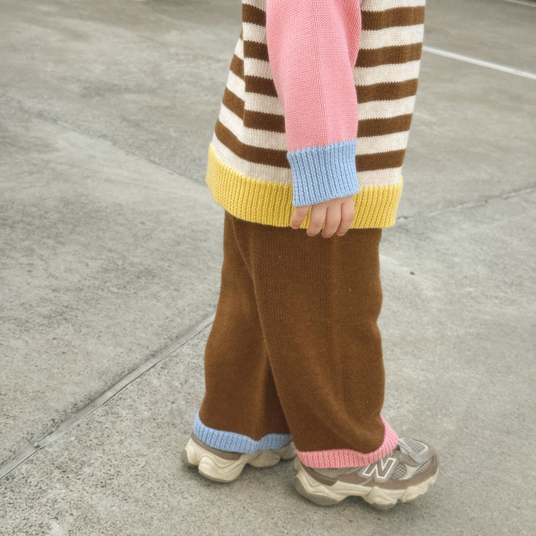 Colour Block Knitted Set - Sundae