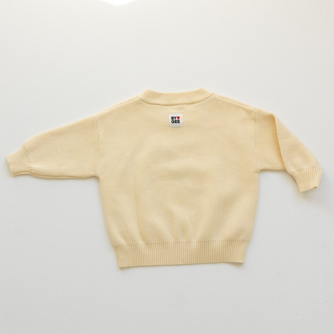 Cotton Pea Pod Knit Jumper - Cream