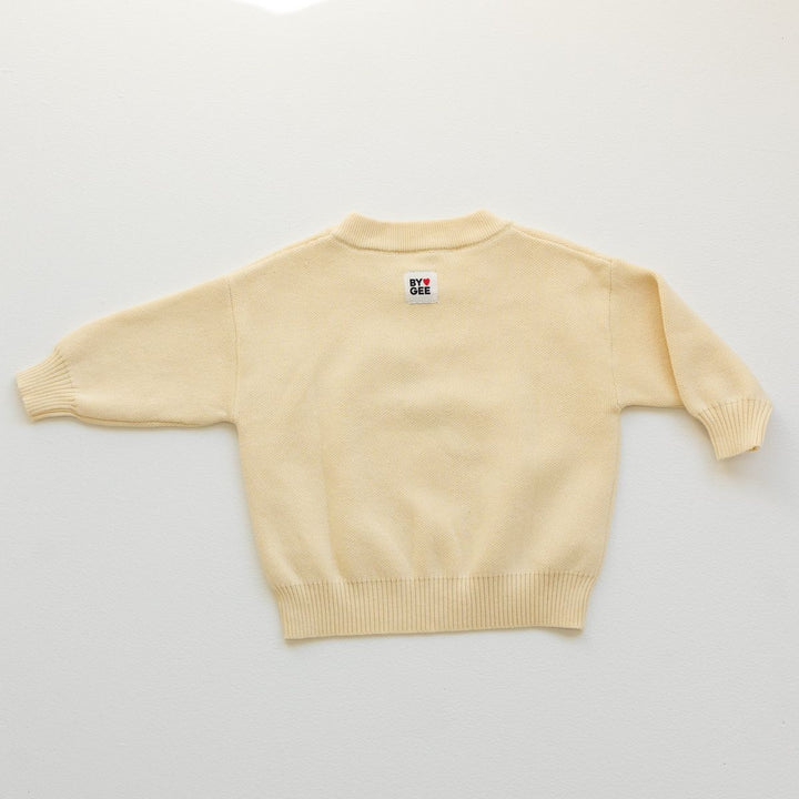 Cotton Pea Pod Knit Jumper - Cream