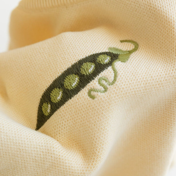 Cotton Pea Pod Knit Jumper - Cream