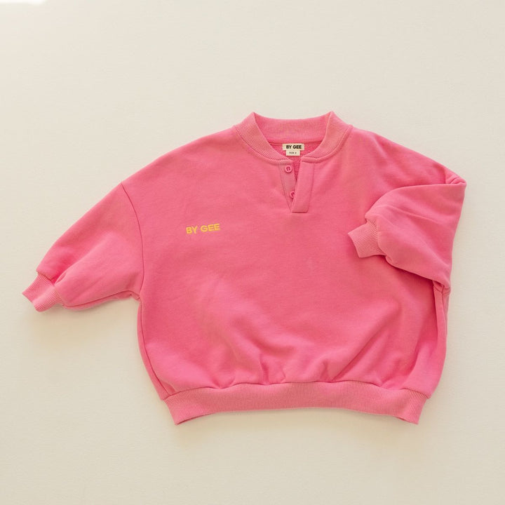 Cotton Boxy Sweatshirt - Peony