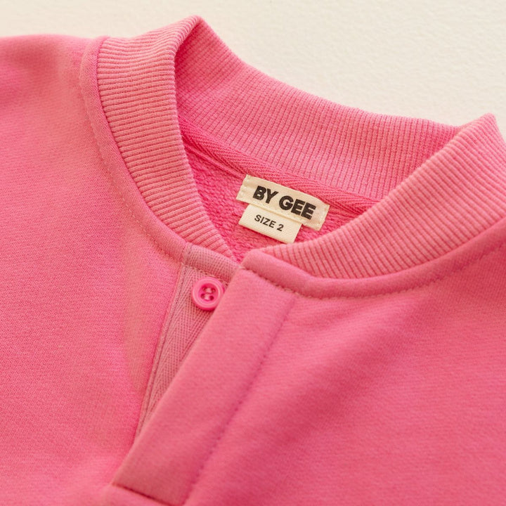 Cotton Boxy Sweatshirt - Peony