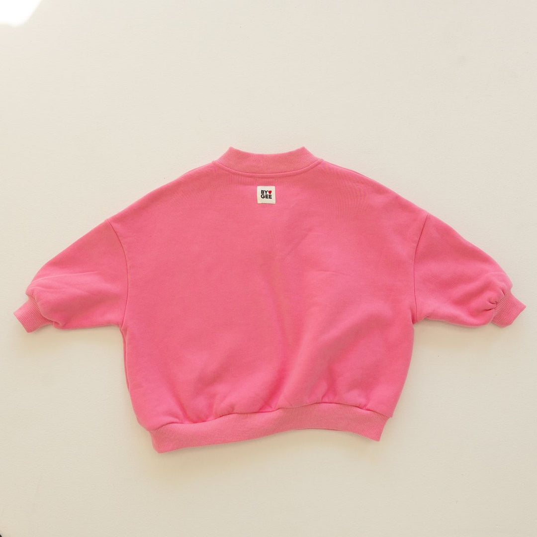 Cotton Boxy Sweatshirt - Peony