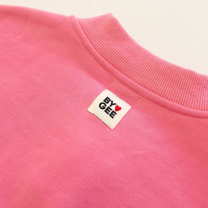 Cotton Boxy Sweatshirt - Peony