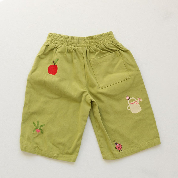 Cropped Wide Leg Cargo Pant - Apple