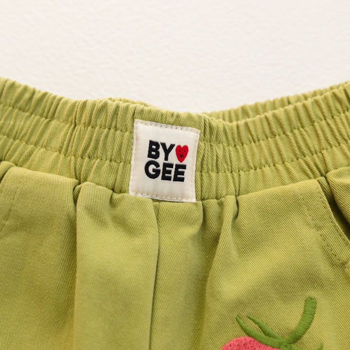 Cropped Wide Leg Cargo Pant - Apple