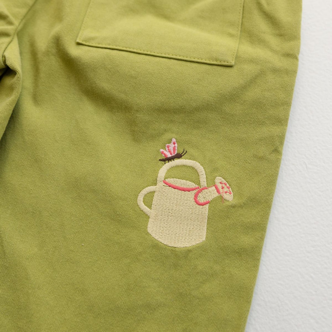 Cropped Wide Leg Cargo Pant - Apple