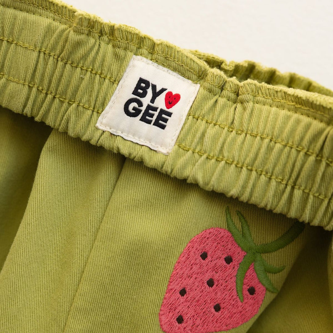 Cropped Wide Leg Cargo Pant - Apple