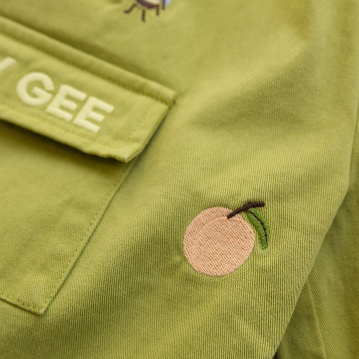 Cropped Wide Leg Cargo Pant - Apple