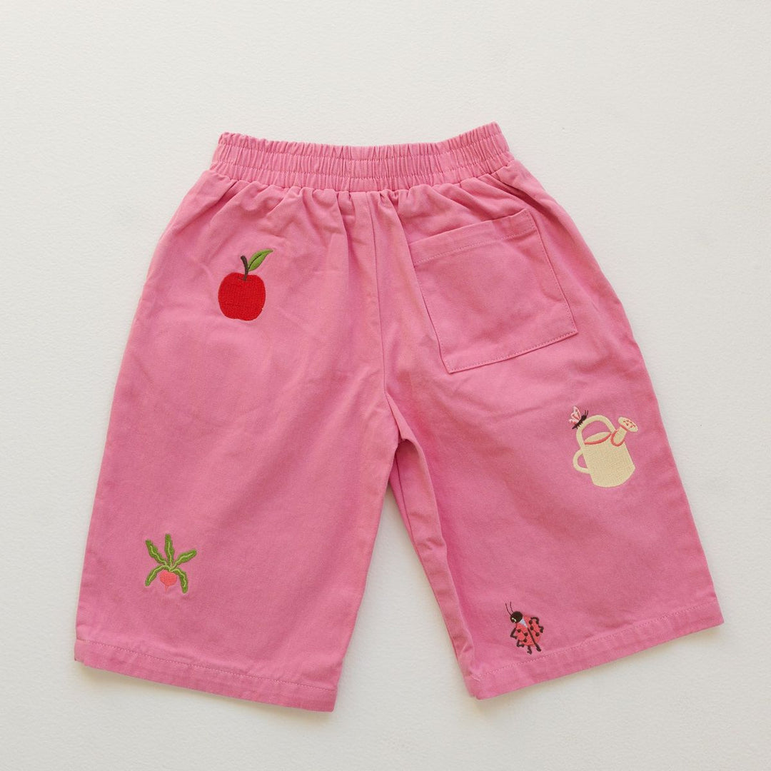 Cropped Wide Leg Cargo Pant - Peony