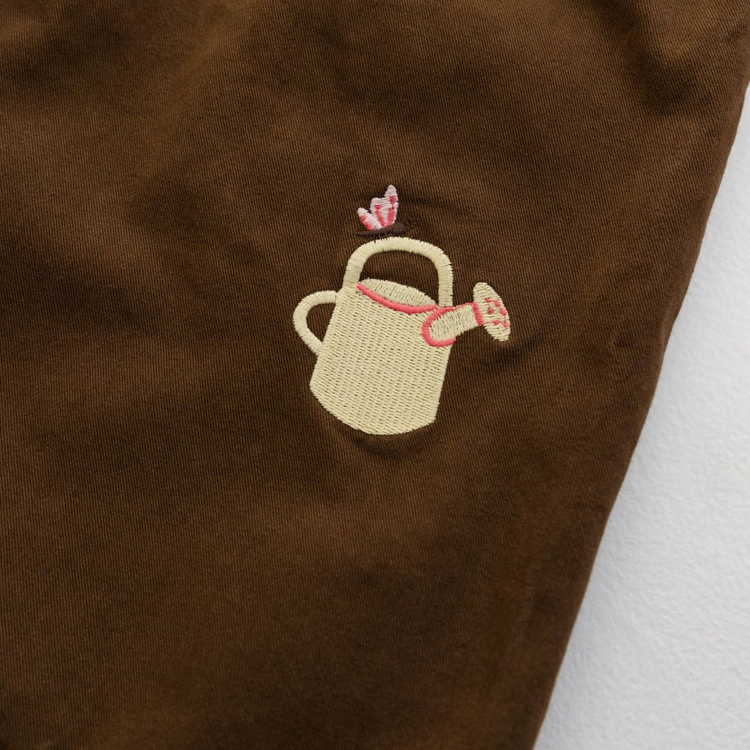 Cropped Wide Leg Cargo Pant - Chocolate