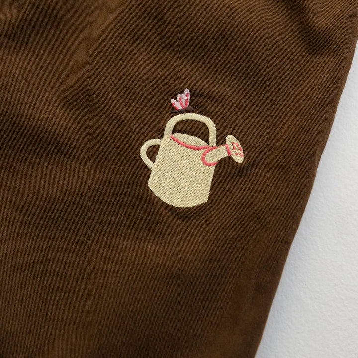 Cropped Wide Leg Cargo Pant - Chocolate