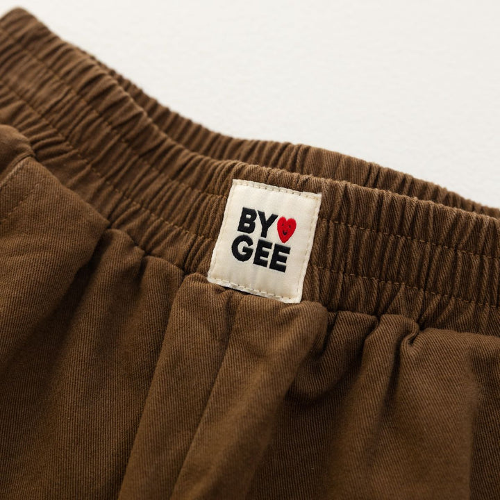 Cropped Wide Leg Cargo Pant - Chocolate