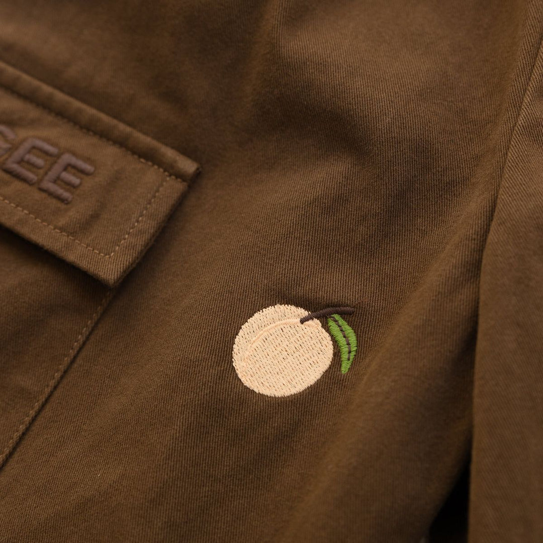 Cropped Wide Leg Cargo Pant - Chocolate