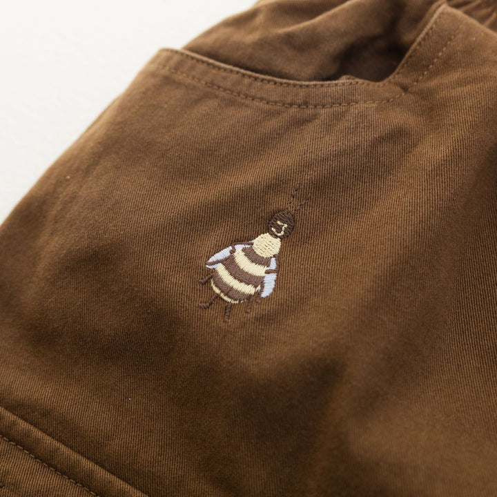 Cropped Wide Leg Cargo Pant - Chocolate