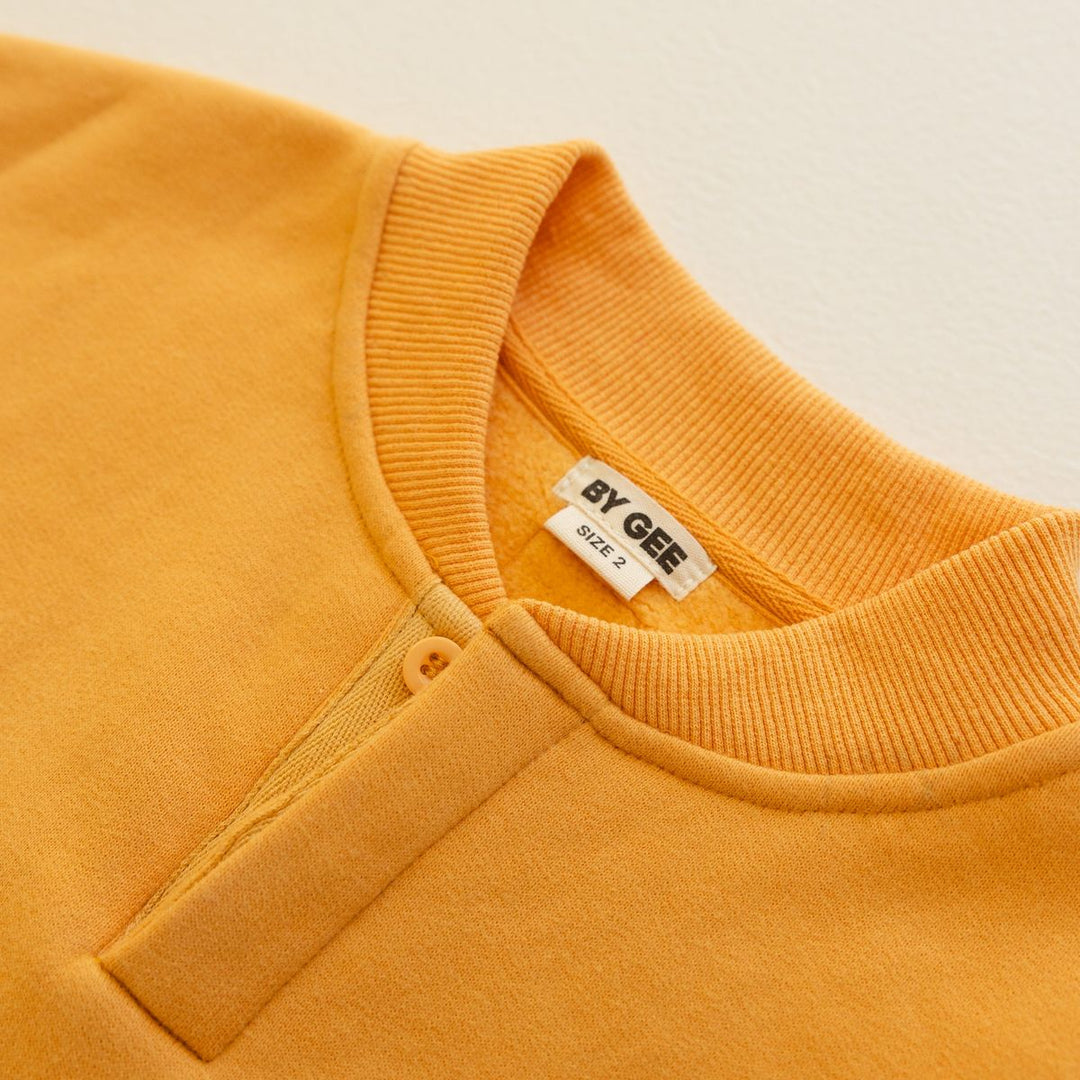 Cotton Boxy Sweatshirt - Honey