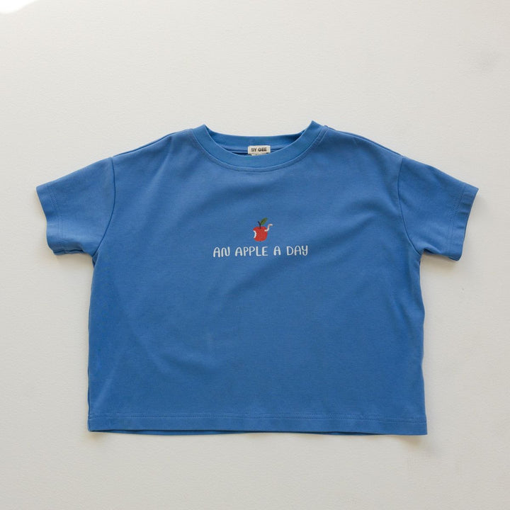 Apple Oversized Boxy Tee - Bluebird